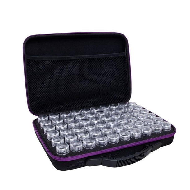 Bearachild Estuche esencial para botellas de 30 rejillas, soporte de transporte, bolsa de almacenamiento de esmalte de uñas de aceite, caja de Artesanía No.2 Bearachild HA025443-02