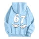 thumbnail image 4 of MHFRRA Sudadera con Capucha Estampada, Suave y Holgada, Ideal para Uso Informal y Actividades Al Aire Libre, con Tejido y Diseño Cómodos Azul cielo, 4 of 6