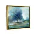 thumbnail image 3 of Stupell Industries Rural Blue Tree Abstract Painting Landscape Painting Gold Floater Framed Art Print Wall Art, 3 of 9