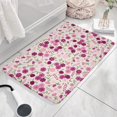 thumbnail image 3 of Pink Pioneer Flower Pattern Flannel Non Slip Door Rugs,Washable Door Mats Indoor,Decorative Door Mats,Dirt-Resistant and Absorbent Doormat for Entrance,Bedroom,Kitchen,Bathroom,31.5x17in(80x43cm), 3 of 4