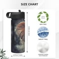 thumbnail image 4 of Sikiie Elephant in Smoke Print 18OZ Insulated Straw Cup, Portable Leak-proof Sports Water Bottle, Stainless Steel Water Cup Suitable for Home and Outdoor, 4 of 8