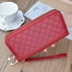 thumbnail image 4 of Laklulu Cartera con doble cremallera, cartera de doble capa de gran capacidad, 4 of 5