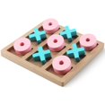thumbnail image 1 of Juego Tic Tac Toe de madera, 18 x 18 cm, rosa y azul, 1 of 6