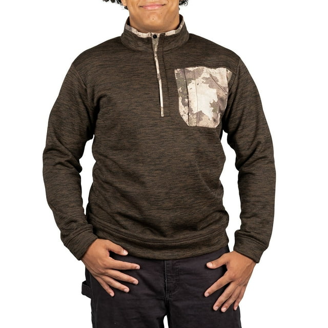 Habit Men’s Snap Front Fleece Pullover with Scent-Factor