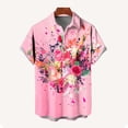 thumbnail image 3 of Mens Button down Casual Shirts,Mens Hawaiian Shirt Short Sleeve Button Down Shirts Casual Tropical Floral Summer Beach Vacation Shirts, 3 of 4