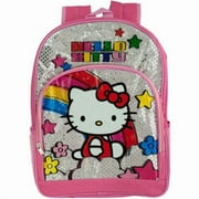 Hello Kitty 16" Backpack Pink and Silver Official Product