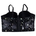 thumbnail image 3 of Levmjia Women's Shapewear Corset Vintage Lace Steel Boned Solid Color Bustier Waist Trainer with Removable Straps Daily Wear Fishbone, 3 of 5