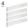 mDesign Expandable Adjustable Dresser Drawer Divider, Foam Ends, 4 Pack