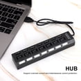 thumbnail image 1 of Ccdes USB Docking Station,7-Port Hub USB Docking Station Black 480mbps with Switch for Overload Current Protection,Desktop Hub, 1 of 7