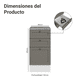 thumbnail image 2 of Gabinete Bajo Cocina Madesa Vik 40cm Con 3 Cajones BG, 2 of 10
