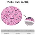 thumbnail image 6 of Pink Baseball Caps and Balls Pattern Round Fitted Tablecloth with Elastic Edge,Dining Table Cover Waterproof,Outdoor Round Tablecloth for Camping,Dining,Indoor and Outdoor, 6 of 7