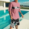 thumbnail image 2 of Mangas de Mano para Hombres, Impresión Hawaiana Suelta Casual, Pantalones Cortos Deportivos de Cintura Elástica Y Set de Blusa, 2 of 5