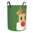 thumbnail image 3 of YFYANG Waterproof Laundry Hamper, Cartoon Christmas Moose Laundry Basket Oxford Fabric with Handle Foldable, M, 3 of 8