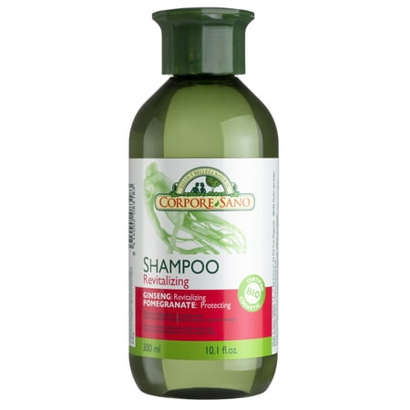 CORPORE SANO REVITALIZING SHAMPOO GINSENG & POMEGRANATE-CERTIFIED ORGANIC-NO PARABENS-300 ml/10.1 fl