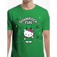 thumbnail image 2 of Sanrio, Men's & Big Men's St. Patrick's Day Graphic Tee, Shamrock Hello Kitty, Sizes S-3XL, 2 of 5