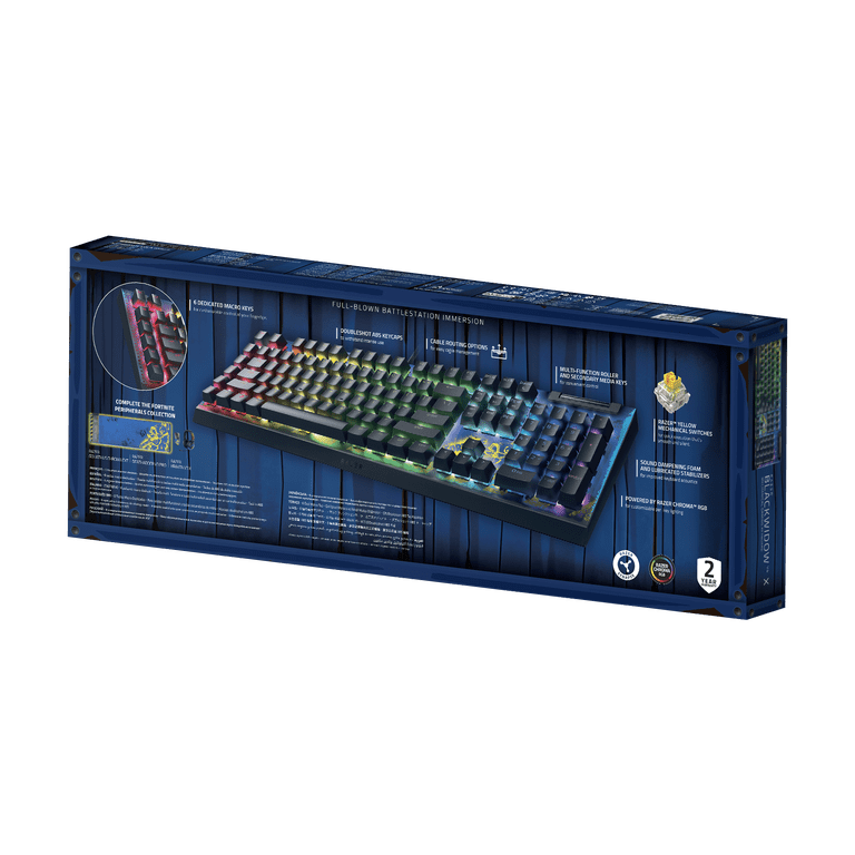 Razer BlackWidow V4 X Chroma RGB USB Gaming Keyboard, Fortnite