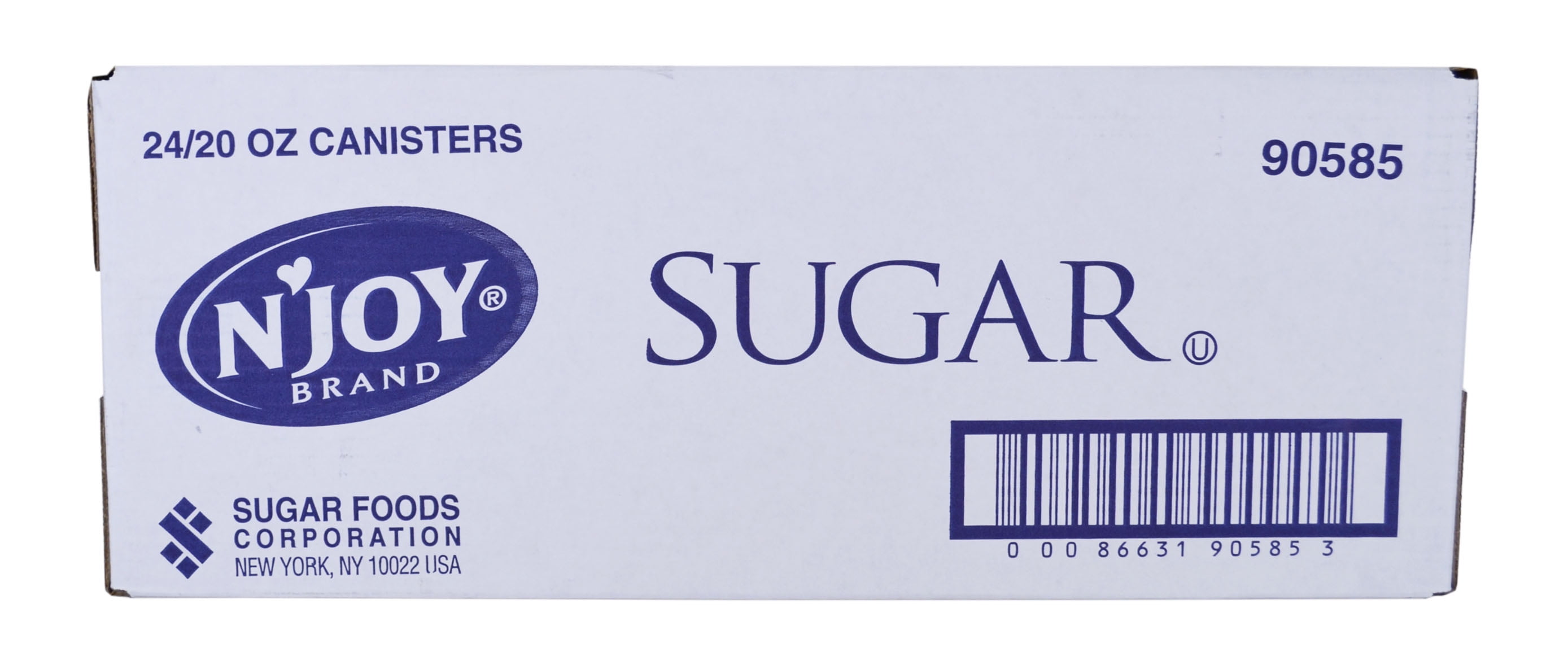 N Joy, Sugar Granulated Canister Pack, 20 oz, 24 Ct