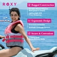 thumbnail image 2 of Roxy Women's Life Jacket, US Coast Guard PFD with Lightweight EPE Foam, M Size 33" - 37" Pink Silver, 2 of 7
