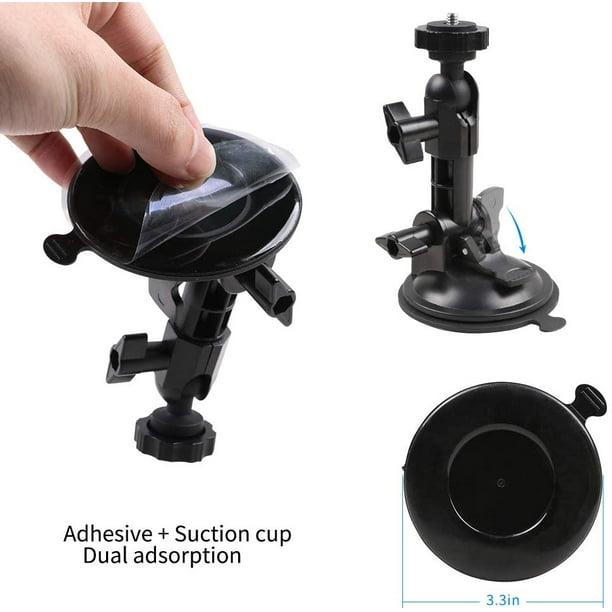 Suction Cup Camera Car Mount with Tripod Adapter for GoPro Hero 11