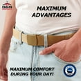 thumbnail image 5 of Q&Q ESSENTIALS Mens Belt Canvas Nylon Belts for Men with Plastic Cam Belt Buckle Khaki Size 38-42, 5 of 10