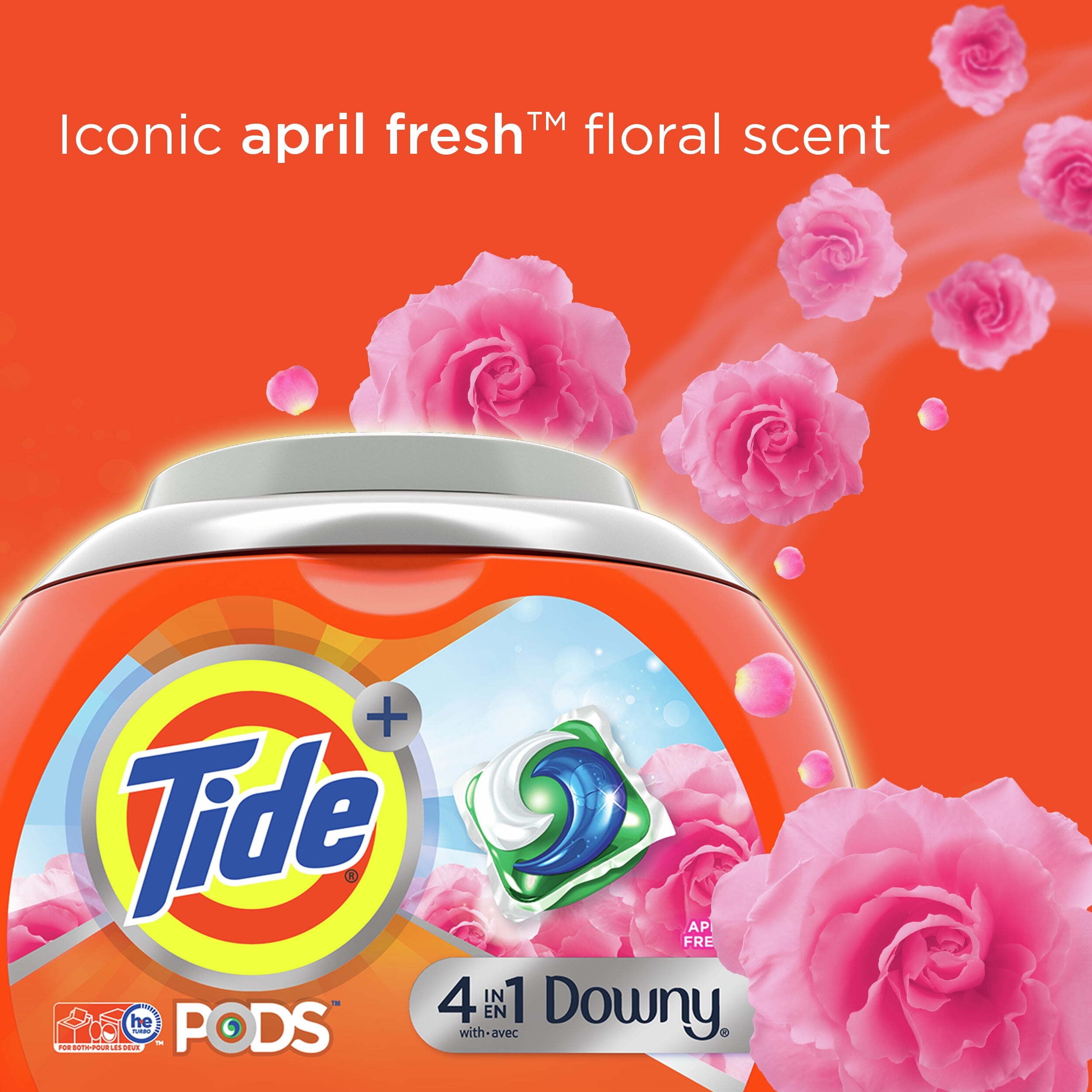 Tide Pods with Downy 4 in 1 Laundry Detergent, 43 Count