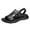 Black, variant on Sandal for Men Flat Heel Non-Slip Breathable Open Toe Casual Daily Solid Color Footwear Comfortable Ankle Strap Walking Beach Shoes Black 6.5