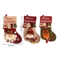 thumbnail image 3 of Bewildely Calcetín de Navidad, bolsa de paquete de decoración colgante encantadora interesante, bolsa de regalo multiusos para vacaciones, suministros Kits de decoración para fiestas Papá Noel Bewildely HA068974-01, 3 of 6