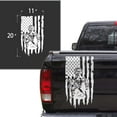 thumbnail image 2 of Soldier Enlisted Man Fighter U.S. Army USMC USAF Distressed American USA US Flag Truck Tailgate Vinyl Decal Fits most Pickup Trucks Military Sticker Veteran Retired (11" x 20", Matte White), 2 of 8