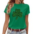 thumbnail image 1 of LUOGENLI T-shirts pour Femme pour Femmes T-Shirt de la Saint-Patrick à Col Rond à Manches Courtes T-Shirt 4xlt T-shirts pour Femmes T-shirts Graphiques T-shirts de la Saint-Valentin pour Femmes T-shirts Graphiques Pêche Pâques Vert TG, 1 of 4