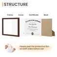 thumbnail image 6 of Sindcom 6 Pack 8.5x11 Document Picture Frame , 8.5 by 11 Award Diploma Certificate Frames , Mahogany, 6 of 8