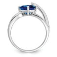 thumbnail image 2 of ANC Sterling Silver CR Sapphire & Diamond Ring, 2 of 4