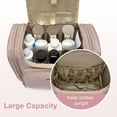 thumbnail image 4 of Toiletry Bag, Travel Toiletry Bag for Women, Water-resistant Cosmetic Makeup Bag, Large Capacity Door Room Essentials Travel Organizer for Full Sized Toiletries and Cosmetics, Black, 4 of 6