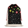 thumbnail image 2 of Christmas Bags Drawstring,Black Christmas Ornament Pattern Large Xmas Christmas Gift Bags,Reusable for Xmas and New Year Party Favors and Supplies,27.6" X 19.7", 2 of 5