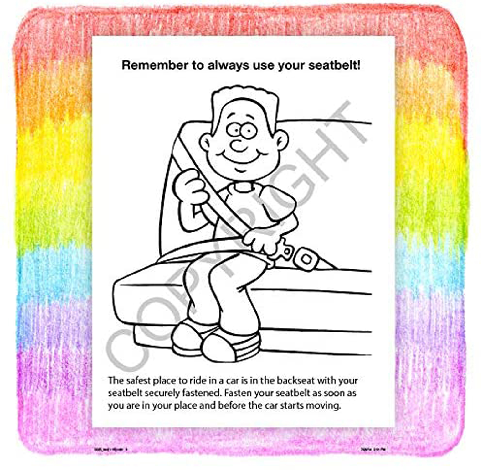 ZoCo: 25 Pack - Buckle up for Safety - Kid's Educational Coloring & Activity Books