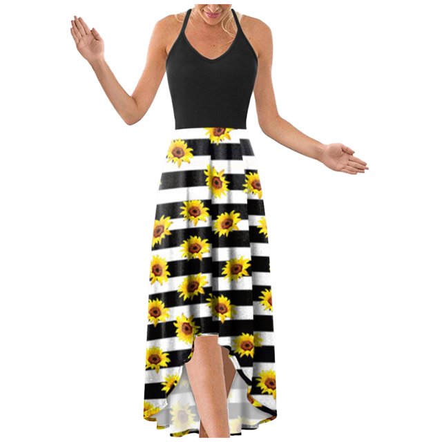 SMihono Robe d'Été Grande Taille pour Femmes 2023 Robes d'Été Grande Taille Manches Courtes Ample Florale Longues Robes d'Été Boho