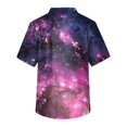 thumbnail image 3 of Men's Short Sleeve V Neck Star Print Chest Pocket Work Top 2XL, 3 of 3