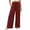 Red, variant on Noric Women's Cotton Loose-Fit Wide Leg Casual Pants with Elastic Smocked Waist Lounge Street Style Pants
