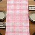 thumbnail image 5 of Table Runners 72 Inches Long Dress Scarves, Pink Plaid Farmhouse Kitchen Table Runner, Coffee Tablerunners, Modern Art Checkered Farmhouse 14x72 Inch, 5 of 9