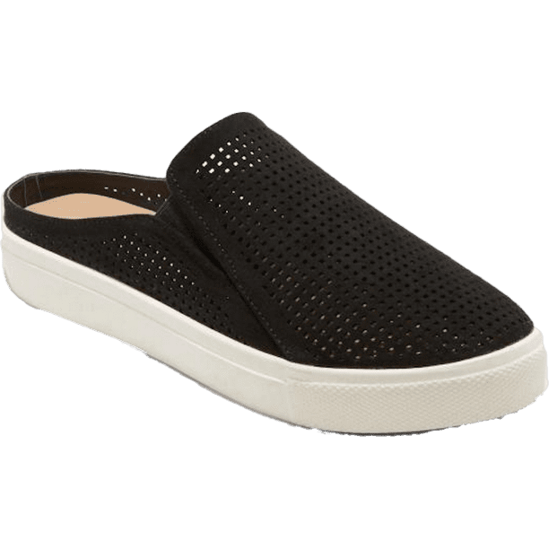 Universal Thread Women s Meena Slip on Sneakers 8.5 Black Walmart