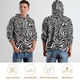 thumbnail image 5 of POBUDS Hoodie, Regular Fit Sporty Pullover Hooded Sweatshirt for Men Women Zebra Pattern XL, 5 of 6