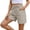 Beige, variant on Womens Sweat Shorts Polyester-Cotton Blend Casual Long Knee Length High Waisted Stretch Wide Leg Relaxed Fit Womens Running Shorts Green,S