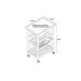 thumbnail image 4 of Linon Kitchen Island, Green, 15.75 x 22.83 x 33.86 Inches, 4 of 5