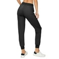 thumbnail image 4 of ALWAYS Women Jogger Sweatpants - Super Soft Stretch Lightweight Drawstrings Pants with Pork Chop Pockets Black L, 4 of 6