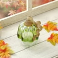 thumbnail image 4 of Glitzhome Handblown Crackle Glass Pumpkin Table Accent, 4 of 5