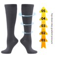 thumbnail image 2 of Calcetines de compresión de poliéster de color sólido para adultos, para saltar la cuerda, correr, compresión de pantorrilla, transpirables, elásticos, 2 of 3