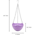 thumbnail image 3 of Ludlz Self-Watering Hanging Planters, Garden Flower Plant Pot Container, Hanging Basket Planter with Drainer and Chain for Indoor Outdoor Use 8in, 3 of 8