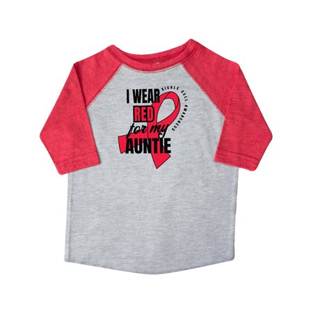 

Inktastic Sickle Cell Awareness I Wear Red For My Auntie Gift Toddler Boy or Toddler Girl T-Shirt