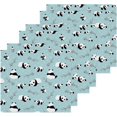 thumbnail image 3 of SKYSONIC Panda Washcloths Set of 4, Highly Absorbent Soft Cotton Fingertip Towels for Bathroom, Kitchen, Gym, Spa, Home Decor 12 x 12 Inch, 3 of 7