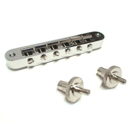 Grover Tuning Keys - - Tune-O-Matic - Electric Guitar Bridge - Chrome - Model 520C, The saddle can be individually adjusted with the simple turn of a screw. By Grover