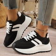 thumbnail image 2 of Women's Walking Shoes Cushioning Breathable Tennis Running Slip on Comfortable Gym Workout Non Slip Athletic Fashion Sneakers Black Size 9, 2 of 5